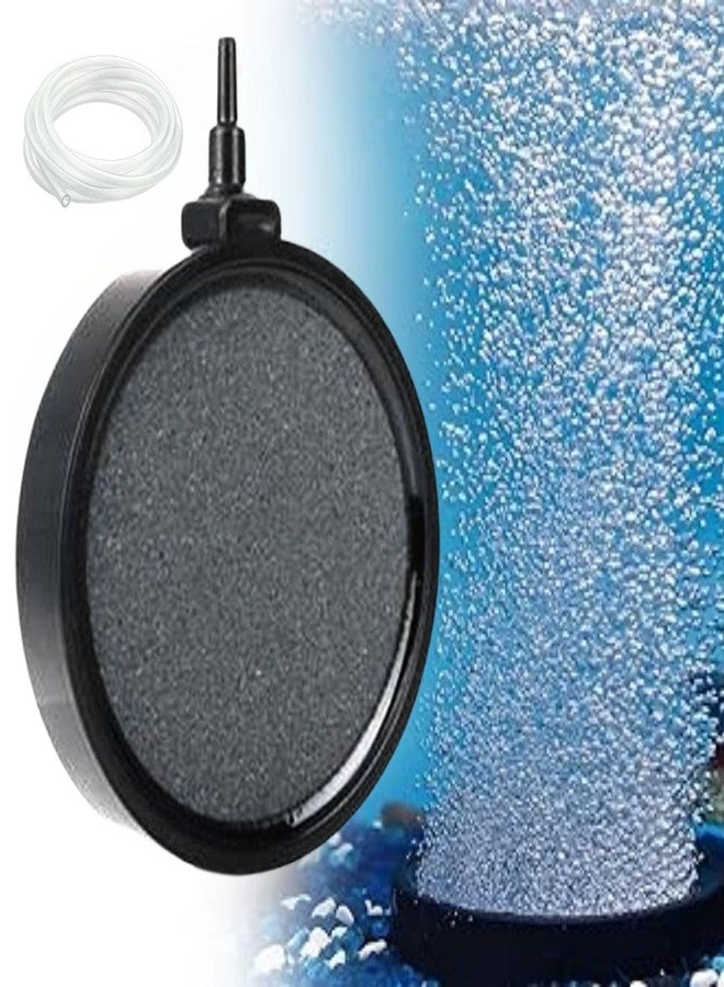 VAYINATO® 3 Inch Round Black Disc Airstone with 2 Meter Air Tube (Air Pump Not Included), Aquarium Disc Bubble Diffuser for Aquarium Fish Tank Hydroponics Pump Ceramic Airstones Air Pump - Image 1